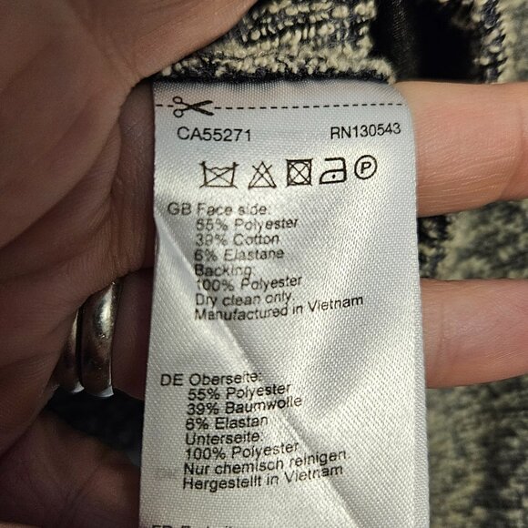 Long Tall Sally Casual Tweed Zip Front Blazer - Picture 3 of 3